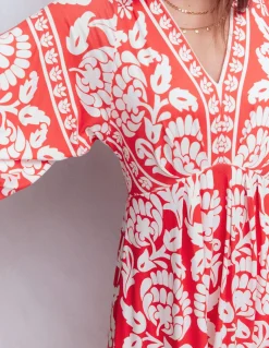 Robe midi Nell façon kimono en jersey