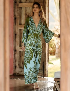 Robe midi Nell façon kimono en jersey