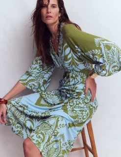 Robe midi Nell façon kimono en jersey