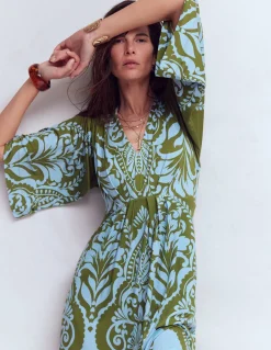 Robe midi Nell façon kimono en jersey