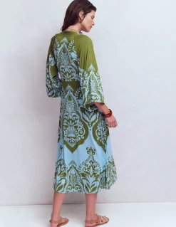Robe midi Nell façon kimono en jersey