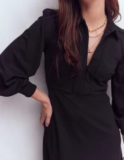 Robe midi Pip zippée en point de Rome