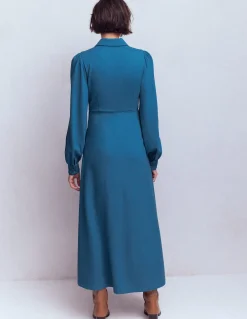 Robe midi Pip zippée en point de Rome