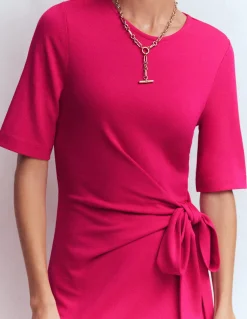 Robe midi Zinnia en point de Rome à nouer