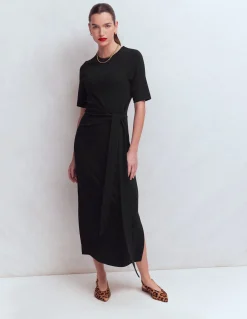 Robe midi Zinnia en point de Rome à nouer