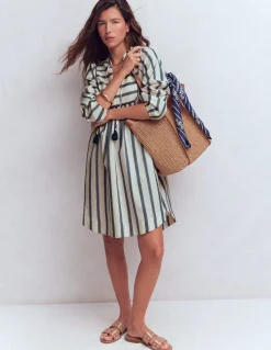 Robe Pia en coton à empiècement