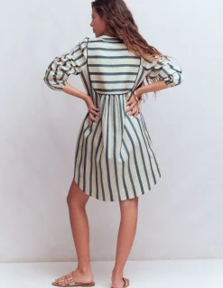 Robe Pia en coton à empiècement