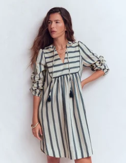 Robe Pia en coton à empiècement