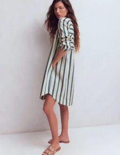 Robe Pia en coton à empiècement