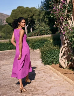 Robe sans manches en point de Rome