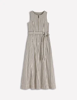 Robe sans manches zippée en jean