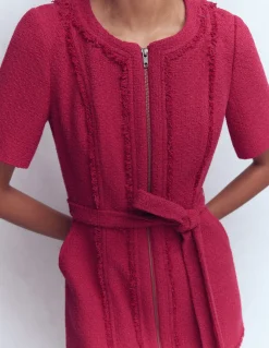 Robe texturée Ruth à fermeture zippée