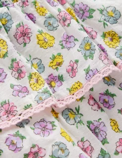 Robe tissée à volants