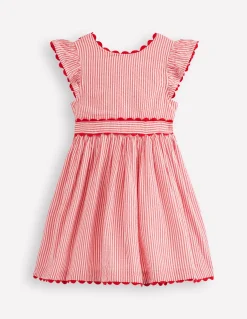 Robe virevoltante à détails en zigzag