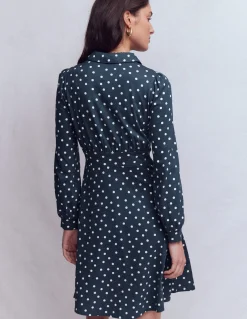 Robe-chemise courte en jersey Orla