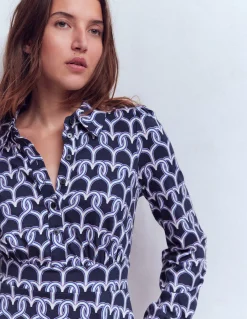 Robe-chemise courte en jersey Orla