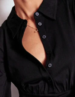 Robe-chemise courte en jersey Orla