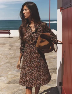 Robe-chemise courte en jersey Orla