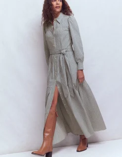 Robe-chemise longue Ellie en coton