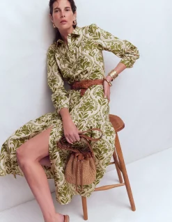 Robe-chemise longue Ellie en coton