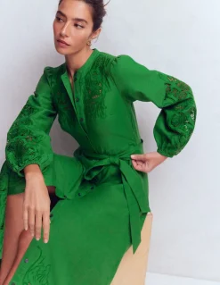 Robe-chemise Mae en lin mélangé