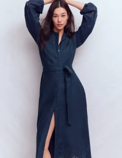 Robe-chemise Mae en lin mélangé