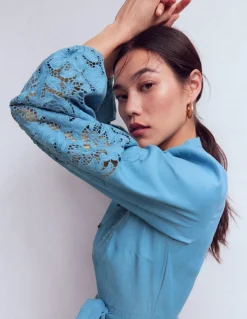 Robe-chemise Mae en lin mélangé