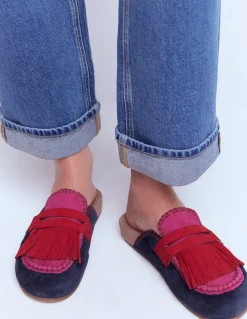 Sabots Etta façon mules avec franges