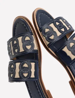 Sandales plates à brides entrelacées