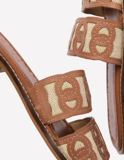 Sandales plates à brides entrelacées