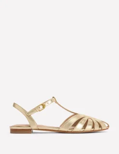 Sandales plates effet cage