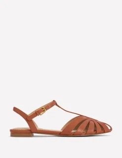 Sandales plates effet cage