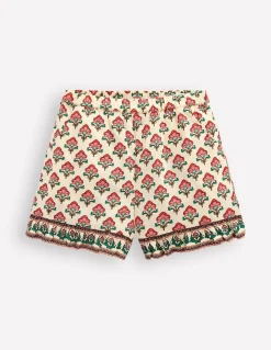 Short tissé à volants