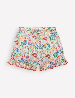 Short tissé à volants