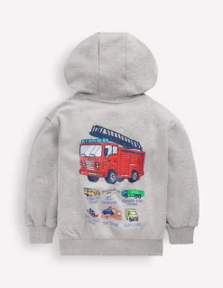 Sweat à capuche motif avant et arrière