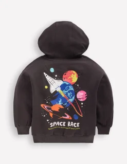 Sweat à capuche motif avant et arrière