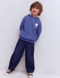 Sweat à capuche motif avant et arrière