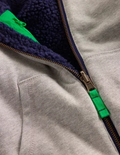 Sweat à capuche réversible en borg