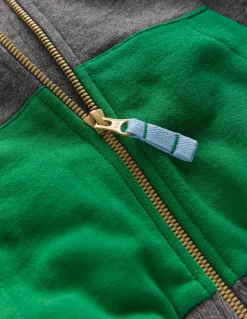 Sweat à capuche zippé colourblock