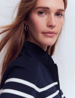 Sweat volanté partiellement zippé