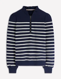 Sweat volanté partiellement zippé