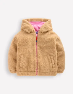 Sweat zippé décontracté en borg