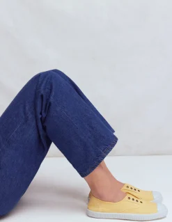 Tennis sans lacets en toile