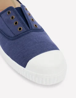 Tennis sans lacets en toile