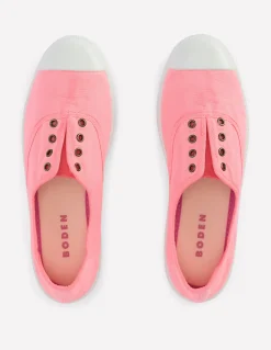 Tennis sans lacets en toile