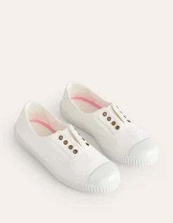 Tennis sans lacets en toile