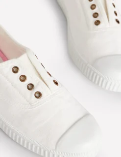 Tennis sans lacets en toile