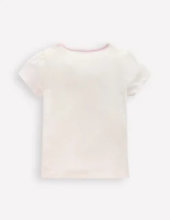 Top à manches bouffantes et super surpiqûres