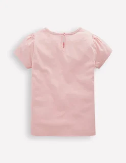 Top à manches bouffantes et super surpiqûres