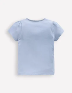 Top à manches bouffantes et super surpiqûres